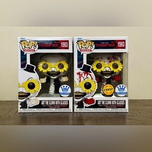 Funko Pop Terrifier Art The Clown With Glasses #1593 CHASE + COMMON  Set